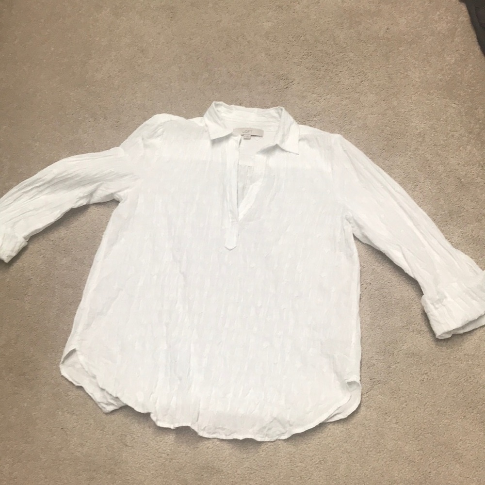 Loft white blouse